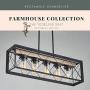 Modern Farmhouse Chandelier – Dining Room Lighting Fixtures Hanging, Pendant Light Chandeliers for Dining Rooms, Farmhouse Kitchen Island Lighting, Pool Table Light