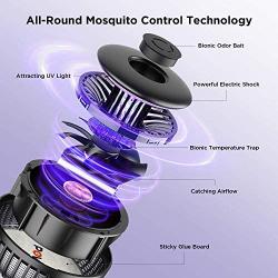 POWBUZZ Electric Bug Zapper for Indoor Home, Outdoor Patio – Electronic Mosquito Killer Lamp Flyswatter for Insect Control Inside, Bite Defense Outside – Kills Flying Gnats, Flies, Moths, Mosquitoes