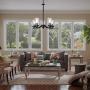 Infront Chandelier Dining Room Lighting Fixtures Hanging Contemporary Chandeliers Modern Kitchen Room Entryway Foyer Light Chandelier Ceiling Hanging Light Fixtures Black Finishing 5-Light