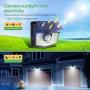 LITOM Solar Lights Outdoor, IP67 Waterproof Solar Powered Motion Sensor Lights 60 LEDs Wireless Solar Security Wall Lights for Front Door, Garden, Patio, Yard, Garage, Deck, Driveway 6 Pack Cold White