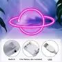 Ifreelife Planet Neon Signs LED Night Light Neon Lights USB Charging/Battery Operated Neon Wall Lights Neon Decorative Lights for Home Bedroom Bar/Christmas/Wedding/Birthday Party