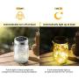 EASTCATO Mason Jar Solar Lights 30 LEDs,4 Pack Hanging Solar Lights Outdoor,Waterproof Solar Lanterns for Patio Party Garden Christmas Decorations Lights Hangers and Jars Included-Warm White