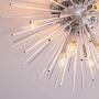 Dellemade Sputnik Chandelier, 8-Light Flush Mount Ceiling Light for Bedroom, Living Room, Dining Room, Office (Silver)