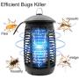 Blacklonia Bug Zapper for Outdoor and Indoor， Waterproof Insect Fly Pest Attractant Trap Mosquito Zappers Electric Mosquito Killer Lamp for Backyard, Patio, Kitchen, Office, Home (Black)