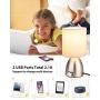 Touch Control Table Lamp,Set of 2 Bedside Lamps, 3 Way Dimmable Small Desk Lamp with 2 USB Charging Ports, 11'' Mini Bedside Nightstand Lamp for Living Room Bedroom Dorm, A19 6W 2700K Bulb Included