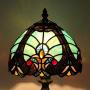 Tiffany Style 8 Inch Table Lamp Handcrafted Blue Baroque Tiffany Stained Glass Lamp Living Room Lamp Bedside Lamp