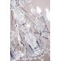 Saint Mossi Modern K9 Crystal Raindrop Chandelier Lighting Flush Mount LED Ceiling Light Fixture Pendant Chandelier for Livingroom 6 E12 Bulbs Required H 23 in x Diameter 24 in