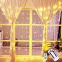 Ollny Curtain Lights Fairy String Twinkle Lights 200 LED 6.6 Ft with 8 Lighting Modes Remote, Dimmable Warm White Lights for Bedroom Christmas Wedding Party Home Garden Outdoor Indoor Wall Decorations