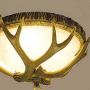 Professional Modern Contemporary Creative Resin Glass Lampshade 3 Lights Antlers Round Art Living Room Dining Room Bedroom Corridor Elegant Ceiling Lamp Light