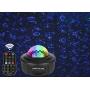 Galaxy Starry Sky Night Light Bluetooth Speaker, USB Bedroom Water Wave Star Light Projector, 3 in 1 Sound Activated Led Party Lights with Timer for Teen & Adults