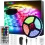 Bathebright led Strip Lights 16.4ft, RGB Color Changing for Bedroom, Room, Kitchen, Ceiling with 44 Keys Remote Control