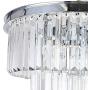 Harbin-Star 4-Tier Crystal Ceiling Lights, 60CM Modern Contemporary 9 Lights Chandeliers Pendant Light Hanging Lamp for Dining Room Living Room Bedroom USA Stock (Black)