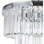 Harbin-Star 4-Tier Crystal Ceiling Lights, 60CM Modern Contemporary 9 Lights Chandeliers Pendant Light Hanging Lamp for Dining Room Living Room Bedroom USA Stock (Black)