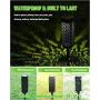 MOON-DE-AGE Garden Solar Lights, Solar Powered Pathway Lights, Outdoor Solar Sidewalk Lights for Lawn Decor Yard Patio Decorations - 4000K White Light Auto ON/Off IP65 Waterproof