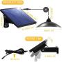 Solar Lights Outdoor Super-Bright LEDs Security - Upgrade 3 Color Solar Powered Lights,IP65 Waterproof Remote Control Shed Lights Pendant Light with Adjustable Solar Panel for Outdoor/Indoor Lighting