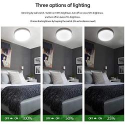 Tycholite Round LED Ceiling Light 50W, 4000K, 5500lm, 14.5 inch Flush to Ceiling Lights Fixture, Dimmable Led Kitchen Light, Great for Bedroom, Living Room, Office etc, 2 Pack