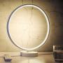 SUNY 7 Colors Dimmable Bedroom Nightstand Lamps, 6 Lighting Effect Modes LED Bedside Lamp Warm Light Modern Circle Table Lamp w/Remote Control