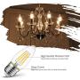 B11 LED Filament Bulb E26 Candelabra Base 5.5W(40W Equivalent), LVWIT Dimmable 2700K Warm White Chandelier Decorative Candle Light Bulb (6-Pack)