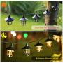 MAGGIFT 8 Pcs Solar Powered Outdoor String Lights, 14.2FT 24 Lumens Hanging Solar Vintage Lanterns with Edison Bulbs, Shatterproof Waterproof Lantern Strings for Christmas Patio Deck Backyard Garden