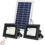 Solar Flood Lights Outdoor/Indoor Dusk to Dawn Uponun Dual Head 60LED IP67 Waterproof Smart Remote Control Solar Powered Security Light for Yard Path Pool Patio Shed Sign Barn Garden Garage Driveway…