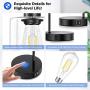 Touch Control Industrial Table Lamps Set of 2, Bedside Nightstand Lamps with 2 USB Ports&AC Outlet, 3-Way Dimmable Vintage Desk Lamp with Seeded Glass for Bedroom Reading, Living Room, Bulbs Included
