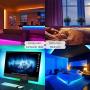 LED Strip Light 50FT,Ruishine 15M RGB Light Strip Sync to Music with 20 Key RF Remote Controller,450LEDS Flexible Color Changing Rope Light Apply for Bedroom Decoration