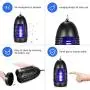 YUNLIGHTS Bug Zapper 8w Electric Fly Killer, Fly Traps Mosquito Zapper Plug-in with Hook, Hanging Standing Mosquito Killer Lamp Indoor, Flying Insect Trap for Indoor Use Upgraded(Black)