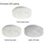 Horisun LED Ceiling Light Crystal Chandelier ETL Listed Dimmable Lighting Flush Mount with Modern Crystal Raindrop Pendant Lamp for Dining Room, Bathroom, Bedroom, Living Room, 4000K, 1980LM