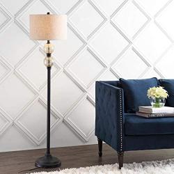 JONATHAN Y JYL1016A January 60'' Glass/Metal LED Floor Lamp Traditional for Bedrooms, Living Room, Office, Reading, Oil Rubbed Bronze
