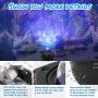 DZY Night Light Projector 3 in 1 Galaxy Projector Star Light Projector for Bedroom with Bluetooth Speaker for Baby Kids Bedroom,Home Theatre,Game Rooms,Party and Night Light Ambiance