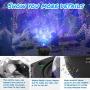 DZY Night Light Projector 3 in 1 Galaxy Projector Star Light Projector for Bedroom with Bluetooth Speaker for Baby Kids Bedroom,Home Theatre,Game Rooms,Party and Night Light Ambiance