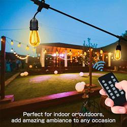 Outdoor Dimmer for String Lights, Bomcosy 360 Watts Wireless Remote Control Dimmer 50Ft Distance, Multifunctional Dimmer for Dimmable LED String Lights and Incandescent String Lights, 2 Prong Plug