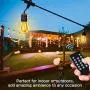 Outdoor Dimmer for String Lights, Bomcosy 240 Watts Wireless Remote Control Plug-in Dimmer 50Ft Distance, Multifunctional Dimmer for LED String Lights and Incandescent String Lights, 3 Prong Plug