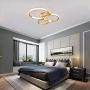 Ganeed Dimmale Flush Mount Ceiling Light,146W Acrylic Comtemporary LED Chandelier with Three Circles,LED Ceiling Lamp Fixture for Kitchen Foyer Dining Room Living Room Bedroom Bar(3000-6500K)