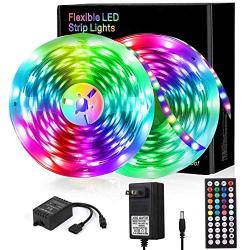 LED Strip Lights for Bedroom 32.8ft with Remote Control, RGB, Music Sync (32.8ft)