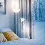 Brightech Sky Dome Plus - Super Bright LED Torchiere & Reading Floor Lamp - Dimmable Modern Standing Pole Lamp for Office, Living Room – Tall Mother-Daughter Lights for Bedroom Night Lighting – Silver