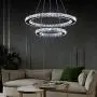 TongLan LED Modern Crystal Chandelier 19.7 x 11.8 inches Ceiling Pendant Light 2 Rings Adjustable Stainless Steel Lighting Fixtures Dining Room Living Room (White) TongLan LED Modern Crystal Chandelier 19.7 x 11.8 inches Ceiling Pendant Light 2 Rings Adjustable Stainless Steel Lighting Fixtures Dining Room Living Room (White)
