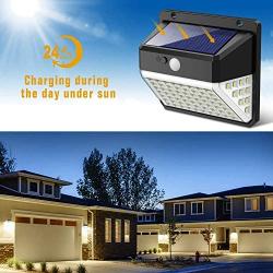 Solar Lights Outdoor, Upgraded [82 LEDs] Solar Powered Motion Sensor Lights Waterproof Wall Light Wireless Security Night Light with 270°Angle for Pathway, Garden, Step Stair, Front Door, Yard(2 Pack)