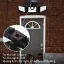 Solar Motion Sensor Lights Outdoor, 3 Heads Security Lights Solar Powered, 70 LED Flood Light Motion Detected Spotlight for Garage Yard Entryways Patio, IP65 Waterproof 1 Pack