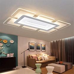 BAYCHEER Modern Flush Mount Ceiling Light Rectangular LED Ceiling Light Minimalist Decoration Ultra-Thin Chandelier Ceiling Lamp for Bedroom, Living Room 23.5inch Warm Light