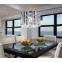 Top Lighting 1-Light Chrome Finish Metal Shade Chandelier Hanging Pendant Ceiling Lamp Fixture