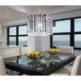 Top Lighting 1-Light Chrome Finish Metal Shade Chandelier Hanging Pendant Ceiling Lamp Fixture