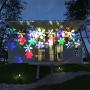 Solar Powered LED Laser Projector Moving Snowflake Disco Light Waterproof Christmas Stage Lights Outdoor Garden Landscape Lamp for Patio, Garden, Halloween, Xmas, Holiday, Wedding, Party