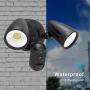 Snoeir Security Floodlight Camera,1080P HD Outdoor Camera, 2500-Lumen Brightness,Motion-Activated Detection,120° View, IP54 Weatherproof, 2-Way Audio, Night Vision,No Monthly Fees