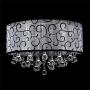 DINGGU 4 Lights Flush Mounted Modern Drum Ceiling Light Chandelier Lamp Fixtures Rain Drop Decoration