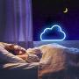 Cloud Neon Light, Cute Neon Cloud Sign, Battery or USB Powered Night Light as Wall Decor for Kids Room, Bedroom, Festival, Party (Blue)