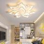Modern Ceiling Lamp Living Room Lamp LED Dimmable Ceiling Lamp Dining Room Lamp Ceiling Light with Remote Control Designer Iron Acrylic Shade Hanging Lamp Kitchen Decoration Light,85cm dimming10 heads