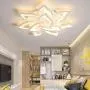 Modern Ceiling Lamp Living Room Lamp LED Dimmable Ceiling Lamp Dining Room Lamp Ceiling Light with Remote Control Designer Iron Acrylic Shade Hanging Lamp Kitchen Decoration Light,85cm dimming10 heads