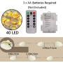 Joyathome Seashell String Lights 13.85ft 40 Warm White Led Waterproof Battery Operated Beach Themed String Lights for Bedroom Wedding Holiday Party Garden Indoor Outdoor Decorations