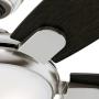 Hunter 54 in. Contemporary Ceiling Fan in Brushed Nickel with LED Light and Remote Control (Renewed)